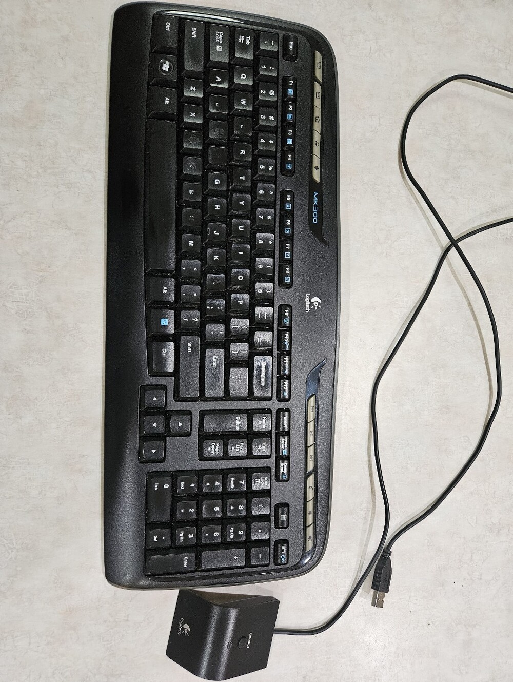Logitech Black Wired USB Keyboard with Shortcut Keys
